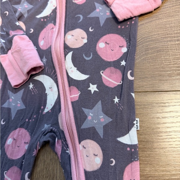 Little Sleepies To The Moon And Back Bamboo Footie - Picture 4 of 6